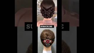 Easy hairstyle 🥰 music song hindisong trending hairstyle [upl. by Elnar]