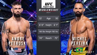 ANDRE PETROSKI VS MICHEL PEREIRA FULL FIGHT UFC VEGAS 81 [upl. by Norym938]