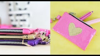 10 Minutes QUICK Vinyl Zipper Pouch Tutorial for Beginners 4quotx7quot [upl. by Orat]