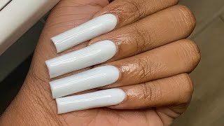 EVERYTHING YOU NEED TO DO POLYGEL FOR BEGINNERS  Easy White Polygel Nails Tutorial [upl. by Aicnelav]