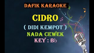 Cidro Karaoke Didi Kempot Nada Cewek Bb [upl. by Ajnat]