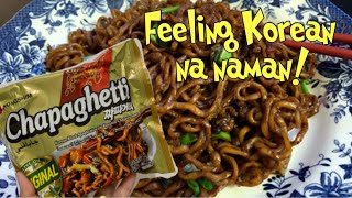 CHAPAGHETTI Korean Black Spaghetti with Roasted Chajang Sauce  Nag feeling Korean na naman ako [upl. by Ahseined]