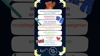 How to speak Ojibwe bedtime ojibwe languagelearning fyp learnlanguages nativeamerican fypシ゚ [upl. by Klarrisa509]