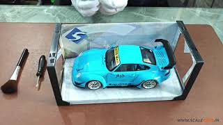 2018 Porsche 911 993 RWB Shingen 118 Solido diecast scale model car collectible Unboxing review [upl. by Veedis675]