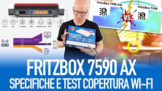 FritzBox 7590 AX specifiche e test di copertura del router WiFi 6 top di gamma di AVM [upl. by Brooks]