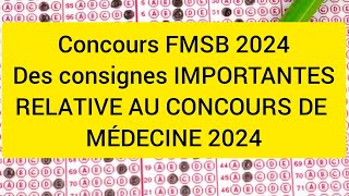 concours Médecine FMSB 2024 Des dispositions importantes [upl. by Atiran42]