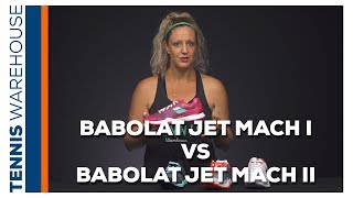 Whats the Difference between the Babolat Jet Mach I vs Jet Mach II Tennis Shoes ✈️ [upl. by Anahc]