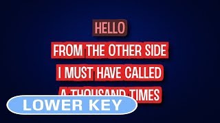 Adele  Hello  Karaoke Lower Key [upl. by Marka]