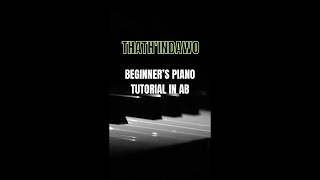 How to Play ThathIndawo worshippianotutorial pianolessons [upl. by Haem]