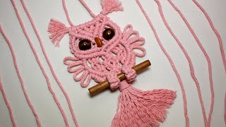 СОВА МАКРАМЕ OWL MACRAME [upl. by Silohcin]