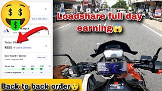 loadshare full day earning🤑 back to back order😱 loadshare food delivery🚚 [upl. by Phil645]