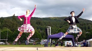 The Highland Fling Scottish traditional dance performed at Kenmore Highland Games July 2019 [upl. by Enotna668]