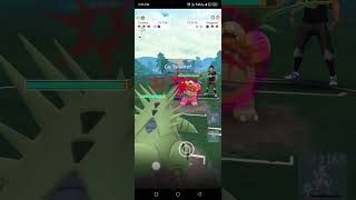 Mewtwo Dragonite amp Tyranitar vs Goodra Exeggutor amp Flareon Epic GO Battle League Showdown [upl. by Kcered714]