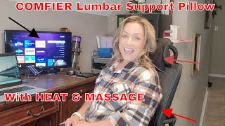 Comfier Lumbar Support Pillow with HEAT amp MASSAGE  REVIEW [upl. by Mikeb2]