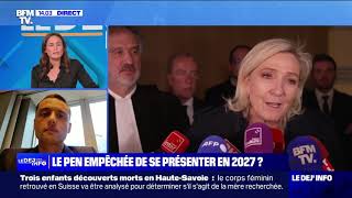 Linéligibilité de Marine Le Pen est un déni de démocratie   Aleksandar Nikolic BFMTV [upl. by Ninnetta]