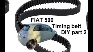 FIAT 500 timing belt and waterpump change part 2 reassembly and test run [upl. by Downall]