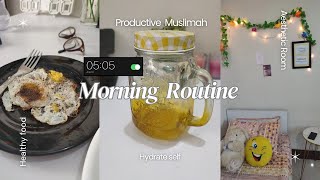 🌙✨ 5 AM Muslimah Morning Routine  Fajr Prayer Quran Recitation amp Healthy Breakfast 🌸🍳 [upl. by Gemmell]