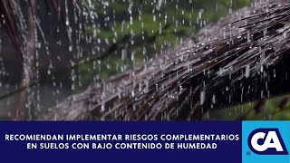 Lluvias podrían afectar a cultivos en el territorio nacional [upl. by Hitchcock605]