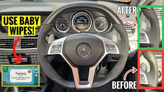 How to Clean amp Restore Your Alcantara Steering Wheel using Baby Wipes [upl. by Zorine]