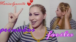 Peinados💗s fáciles y Rápidos para cabello largo y mediano peinadofacil trenzas easyhairstyles [upl. by Schellens]