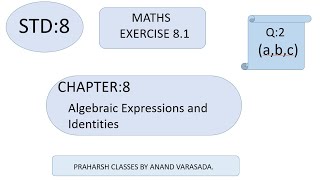 STD8MathsCH8 exercise 81Q2abcEnglish medium2024NCERT [upl. by Artimid785]