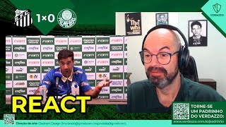 REACT  Coletiva Abel Ferreira  Santos 1x0 Palmeiras [upl. by Materse]