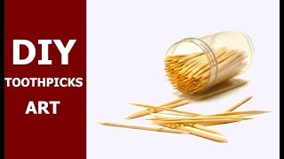 toothpickart toothpickcraft diy Toothpicks Craft Tutorial  Aloha Crafts [upl. by Asilem]