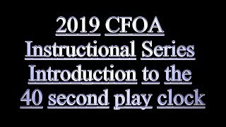 2019 Instructional Series 40 second clock outdated see description for current version [upl. by Harwell]