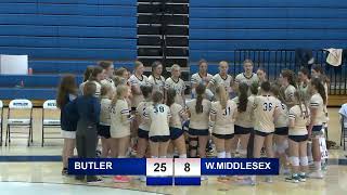 Butler Girls Volleyball vs West Middlesex [upl. by Demetri]