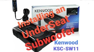 Install Kenwood KSCSW11 Underseat Subwoofer into Ford Ranger Wildtrak [upl. by Keldon]