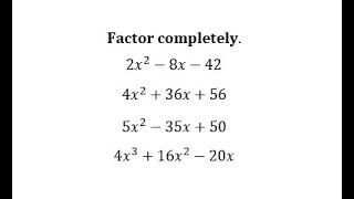 Factoring Trinomials with Common Factors Form axbxc [upl. by Aedrahs]