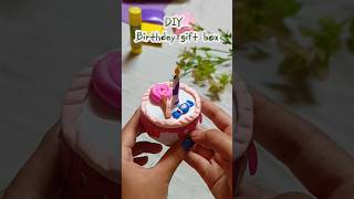 DIY Birthday gift box 🎂  Birthday gift  Birthday gift box making DIY cake by clay giftbox [upl. by Ettennad216]