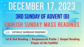 17 December 2023 English Sunday Mass Readings  3rd Sunday of Advent B [upl. by Allegna771]