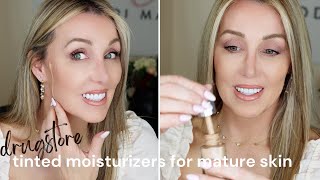 Best Drugstore Tinted Moisturizers for Mature Skin  and one epic fail [upl. by Dnaloy754]