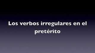 Canción de los verbos irregulares en el pretérito [upl. by Timoteo]