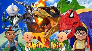 Upin Ipin Takut Ada Tirex Dinosaurus Merah Wolverine dan Ultraman Ribut Melawan Tirex Kompilasi 6 [upl. by Ettenaj]