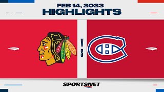 NHL Highlights  Blackhawks vs Canadiens  February 14 2023 [upl. by Gardiner]