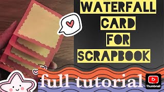 waterfall card tutorial 🤩 scrapbook carddiy crafts scrapbook waterfallcard trending viral [upl. by Zinah]