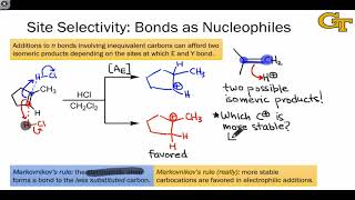 2203 Site Selectivity and Stereoselectivity in Electrophilic Additions [upl. by Naed]