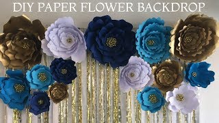 Paper Flower Backdrop with FREE TEMPLATES  Budget Friendly backdrop [upl. by Methuselah]