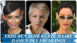 Schöne frisuren sehr kurze haare damen Trends des Frühlings 2018 [upl. by Yenterb]