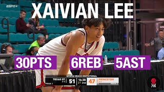 Xaivian Lee 30PTS 6REB 5AST vs Texas State Princeton MBB Highlights [upl. by Reivad]