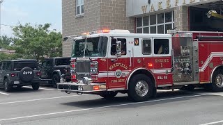 Wakefield Fire Department Engine 1 responding [upl. by Partridge]