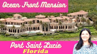 OCEAN FRONT MANSIONS IN JENSEN BEACH FLORIDA DRONE FOOTAGE HUTCHINSON ISLAND  WATERSONG [upl. by Baggett326]