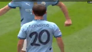 Bernardo Silvas goal vs Manchester United 11 highlights today [upl. by Ydnarb655]