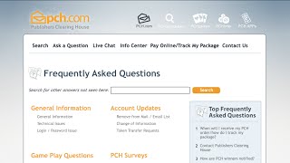 Learn all about the PCH Frequently Asked Questions FAQ Site [upl. by Redlac]