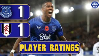 Everton 11 Fulham  Player Ratings [upl. by Assecnirp314]