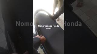 Letak Nomor rangka dan Nomor mesin Honda beat [upl. by Dirraj]