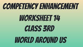 Competency Enhancement Worksheet 14 Class 3rdWorld Around UsPSEBShellysStudyRoom [upl. by Erdnaid330]