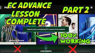 HOW TO COMPLETE FC LESSONS ADVANCED UNLOCK DIVISION RIVALS TOURNAMENT PLAY IN EA FC FIFA MOBILE 24 [upl. by Claudina]